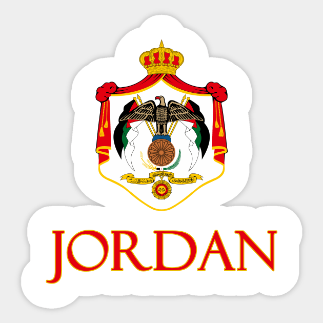 Jordan - Jordanian Coat of Arms Design Sticker by Naves